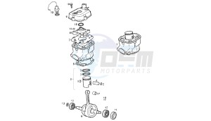 SENDA SM DRD RACING LTD - 50 CC EU2 drawing CRANKSHAFT - CYLINDER