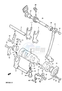 DR125S (Z-D) drawing GEAR SHIFTING