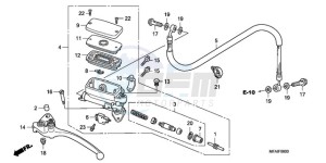 CBF1000A9 France - (F / ABS CMF) drawing CLUTCH MASTER CYLINDER