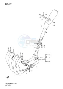 GSX1400 (E2) drawing MUFFLER