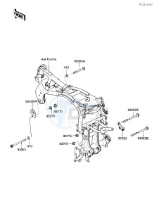 ZX 900 A [NINJA] (A3) NINJA 900 drawing FRAME FITTINGS