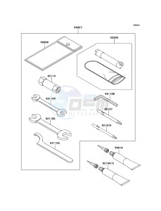 BRUTE FORCE 650 4x4i KVF650FEF EU GB drawing Owner's Tools