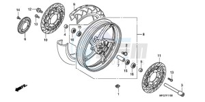 CB600FA39 Europe Direct - (ED / ABS ST) drawing FRONT WHEEL