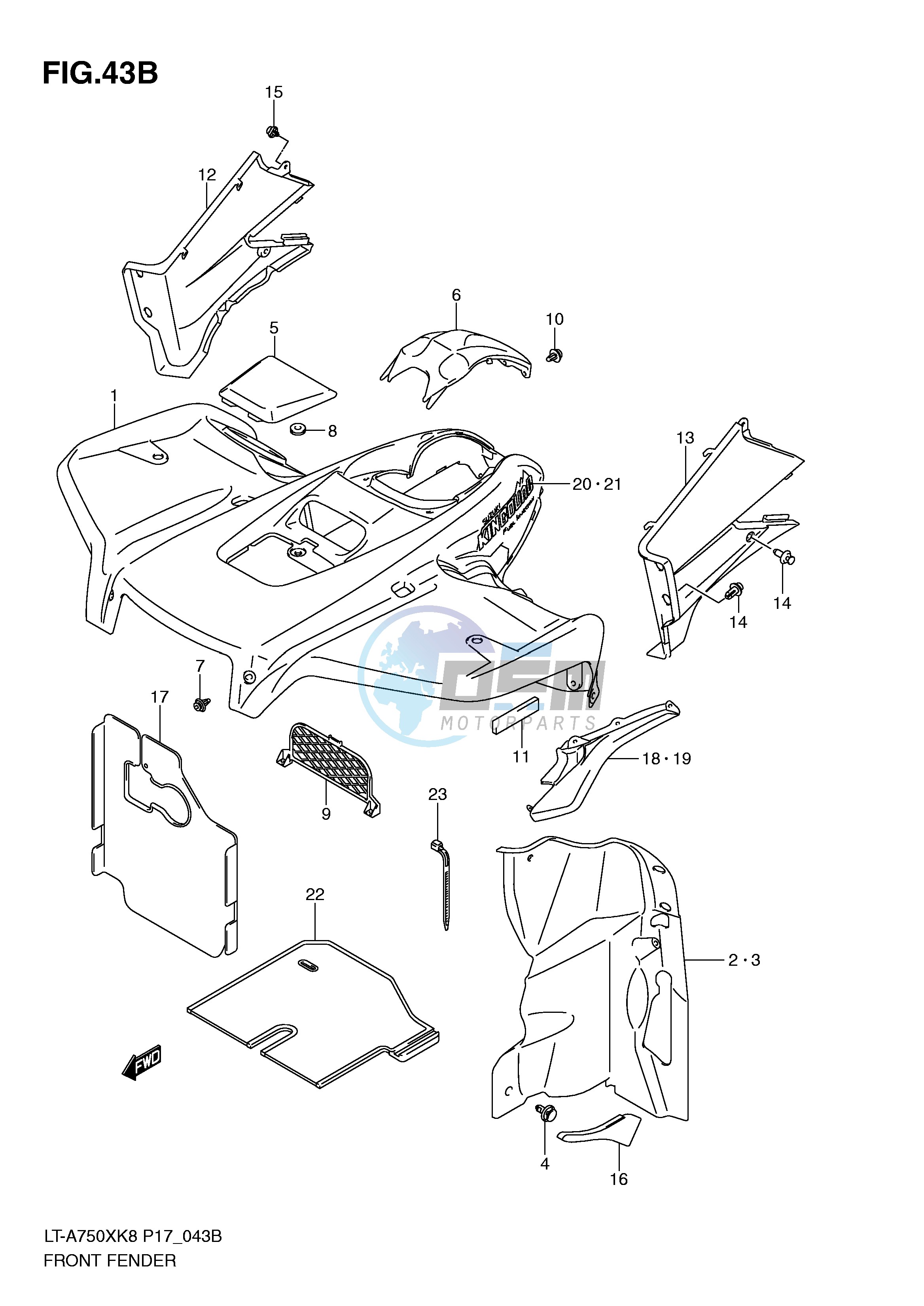 FRONT FENDER (LT-A750XZK8 P24)