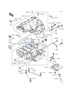 ZX 600 F [NINJA ZX-6R] (F1-F3) [NINJA ZX-6R] drawing CRANKCASE