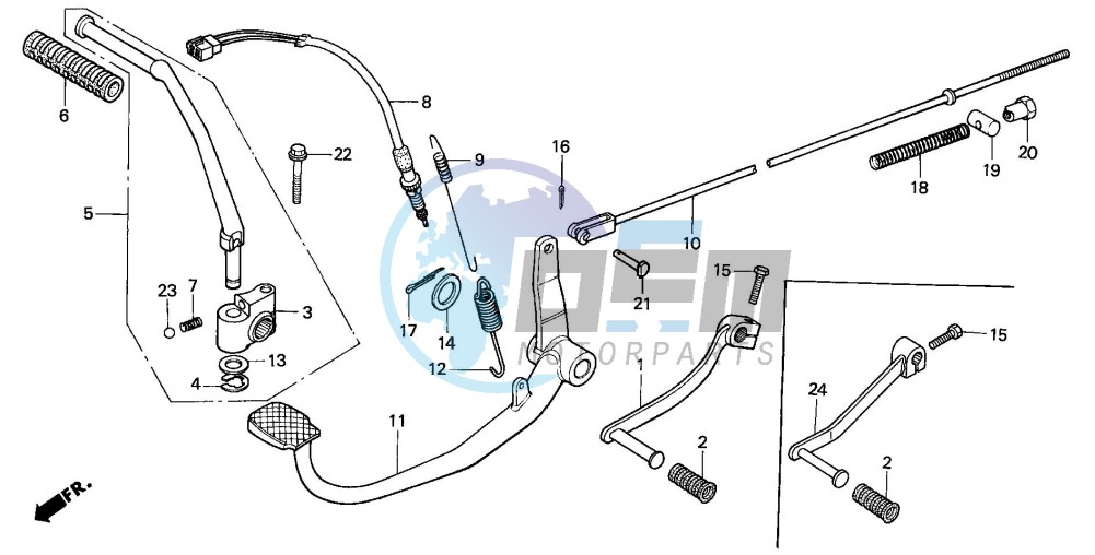 PEDAL/KICK STARTER ARM