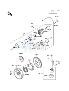 KFX700 KSV700ABF EU drawing Starter Motor