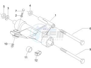 LXV 50 4T 2V 25 Kmh B-NL drawing Swinging arm