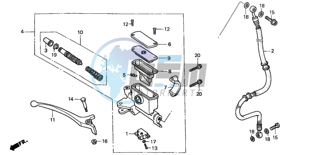 FR. BRAKE MASTER CYLINDER