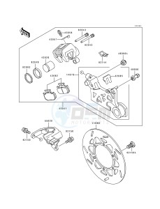 KLX 650 A [KLX650R] (A1-A3) [KLX650R] drawing REAR BRAKE