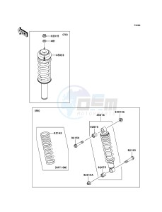 MULE 600 KAF400-B1 EU drawing Shock Absorber(s)