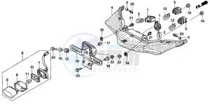 VFR800A drawing REAR COMBINATION LIGHT (U,2U)