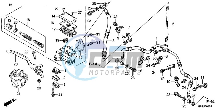 FR. BRAKE MASTER CYLINDER