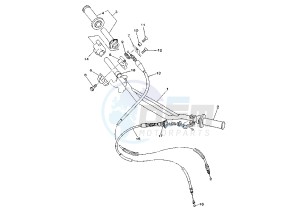 YZ LC 250 drawing STEERING HANDLE -CABLE