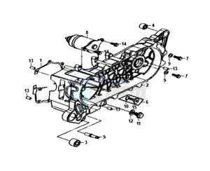 ORBIT III 50 45KMH (L8) EU drawing CRANKCASE COVER LINKS