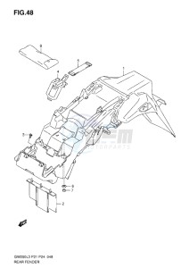 Inazuma GW250 drawing REAR FENDER