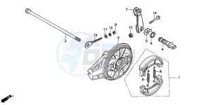 XR100R drawing REAR BRAKE PANEL