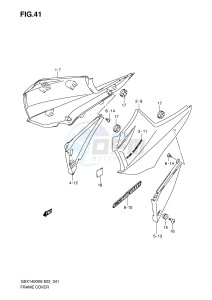 GSX1400 (E2) drawing FRAME COVER (GSX1400K6 K7)