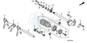 CBR600RAA Europe Direct - (ED / ABS) drawing GEARSHIFT DRUM