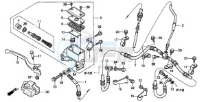 TRX250TM FOURTRAX RECON drawing FR. BRAKE MASTER CYLINDER