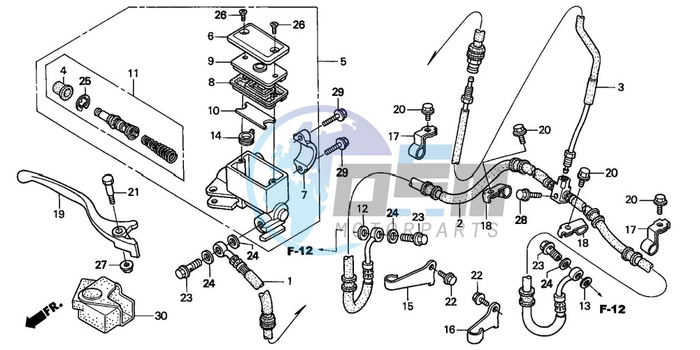 FR. BRAKE MASTER CYLINDER