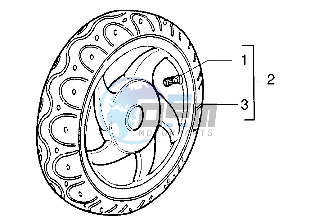 Front wheel drum brake