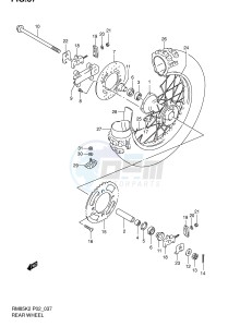 RM85 (P2) drawing REAR WHEEL