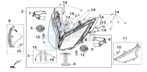 Joymax 300i ABS drawing HEADLAMP CPL