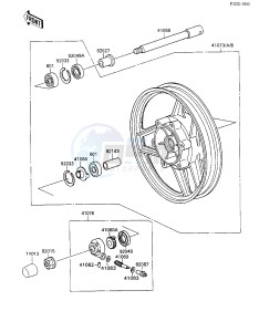 ZX 600 [NINJA 600R] (C3-C7) [NINJA 600R] drawing FRONT WHEEL