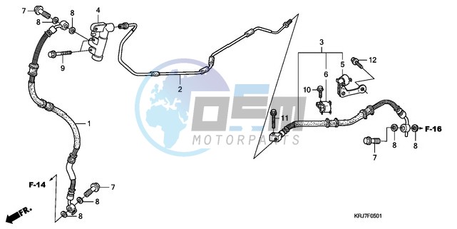 REAR BRAKE PIPE (FES125)(FES150)