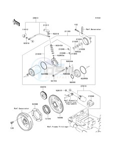 KVF 750 B (BRUTE FORCE 750 4X4I) (B6F-B7FA) B7F drawing STARTER MOTOR-- B7F_B7FA- -