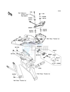 VERSYS KLE650CDF XX (EU ME A(FRICA) drawing Taillight(s)