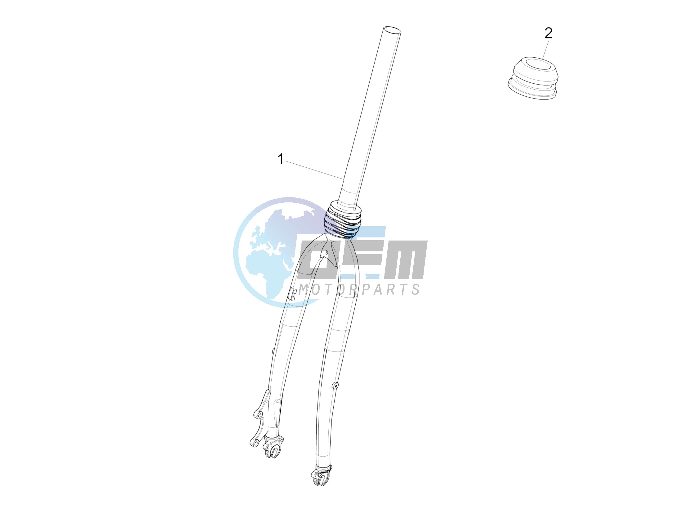 Fork/steering tube - Steering bearing unit