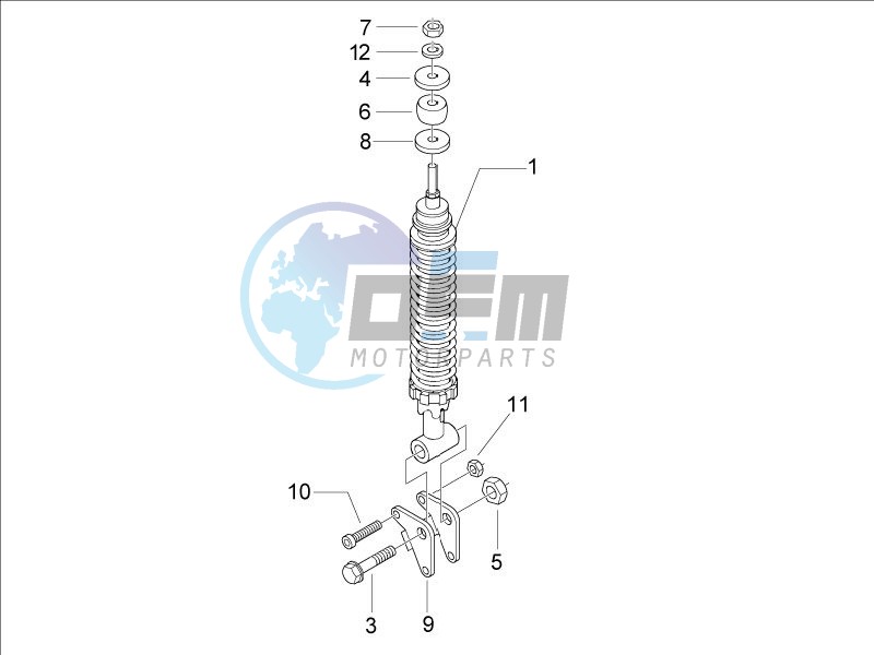 Rear suspension - Shock absorber - s