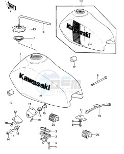 KLX 250 A [KLX250] (A1-A2) [KLX250] drawing FUEL TANK