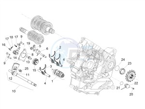 DORSODURO 900 E4 ABS (EMEA) drawing Gear box / Selector / Shift cam