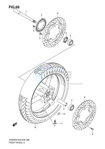 SV650S (E3-E28) drawing FRONT WHEEL (SV650AK8 SAK8 AK9 SAK9 SAL0)