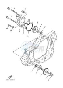 YZ250X (BF1T) drawing WATER PUMP