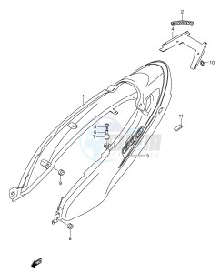 GSX600F (E2) Katana drawing FRAME COVER (MODEL K3)