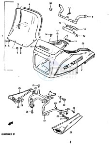 GSX1100 (Z-D) drawing COWLING (GSX1100ESD)