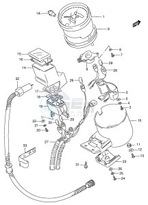 VS600GL (E2) INTRUDER drawing SPEEDOMETER (MODEL T V)