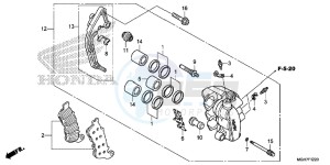 VFR1200XF CrossTourer - VFR1200X 2ED - (2ED) drawing L. FRONT BRAKE CALIPER