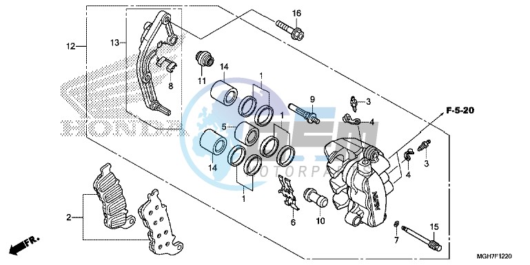 L. FRONT BRAKE CALIPER