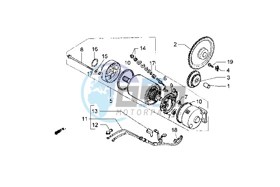 Starting motor