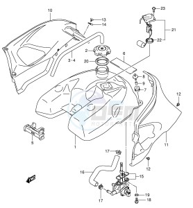 LT-A500F (P24) drawing FUEL TANK