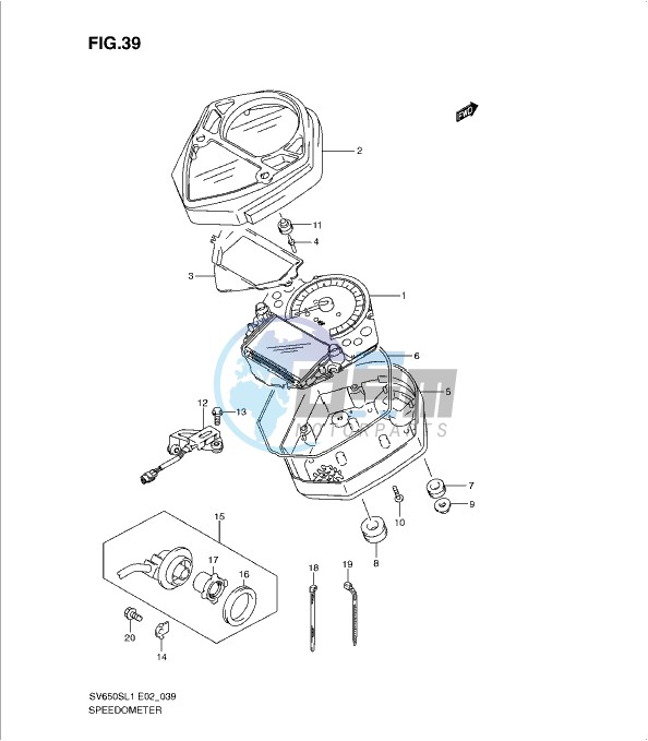 SPEEDOMETER (SV650SL1 E24)