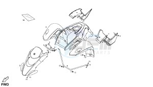 DXR - 250 CC drawing FRONT FENDER