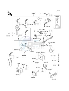 ZG 1000 A [CONCOURS] (A6F) A6F drawing IGNITION SWITCH_LOCKS_REFLECTORS