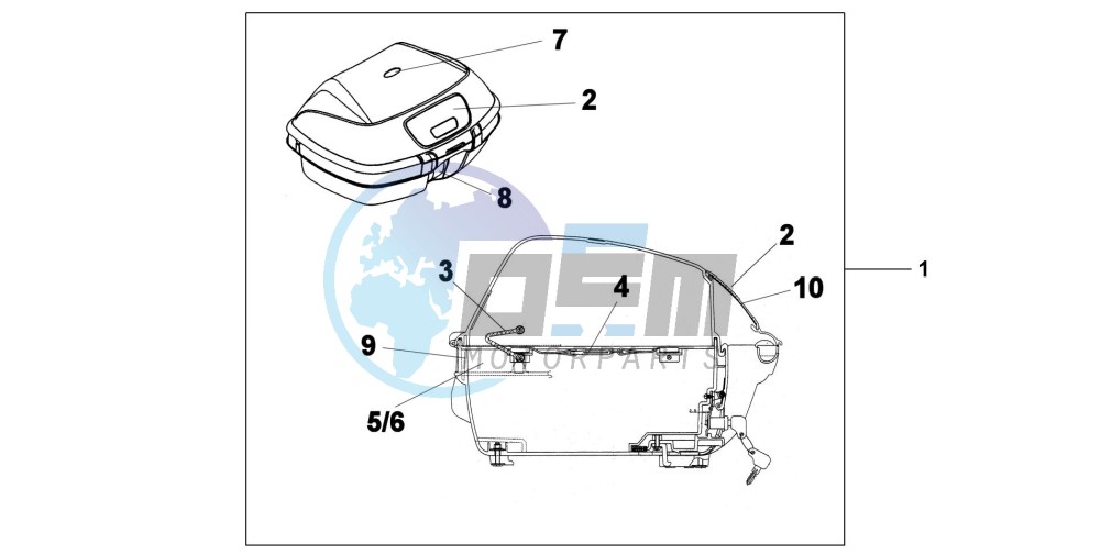 45L TOP BOX CARNELLIAN RED MET