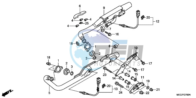 EXHAUST MUFFLER (VT750C2B/C2S/CS/C/CA)